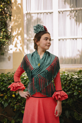 Traje flamenca "teen" Coral