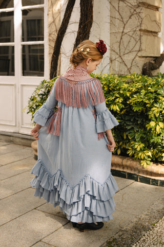 Traje flamenca Añil